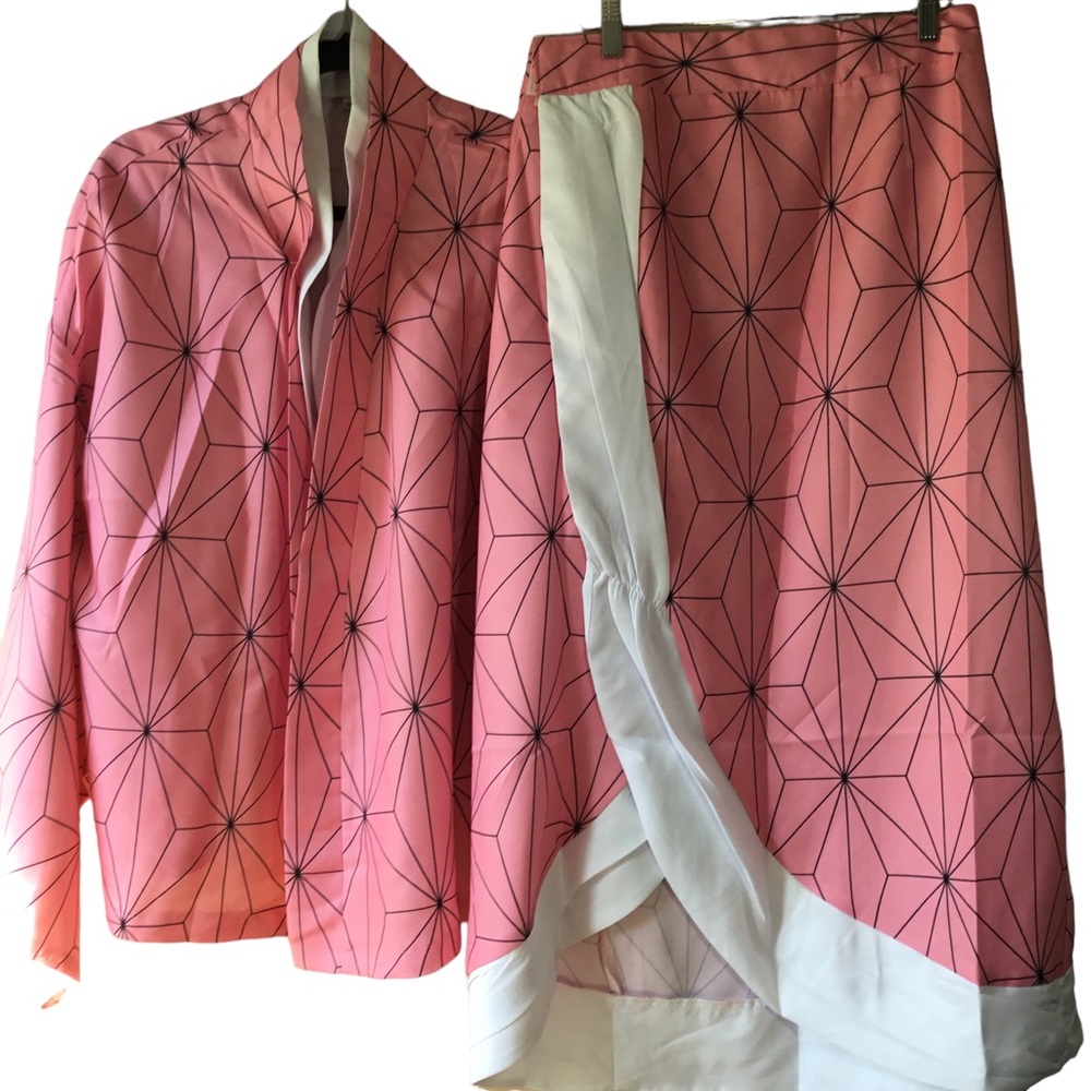 Anime Demon Slayer Nezuko Kamado Costume Kimetsu No Yaiba Party Anime sz XL - Picture 11 of 15